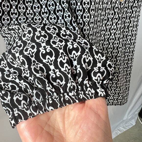 🖤Dana Buchman XL White & Black Top Classic Chic Elegance - Picture 4 of 13